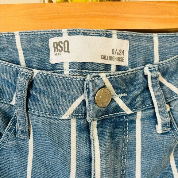 Urban Outfitters RSQ Cali high rise striped jeans in size 24 or 0 see measuremen - Picture 4 of 8